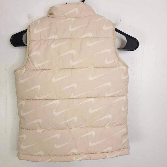 Nike Vest Kids 6x Large Puffer Full Zip Up Graphic Logo - Picture 8 of 8